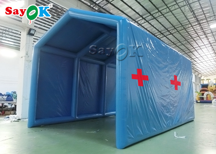 Inflatable Frame Tent Blue Oxford Cloth Outside Inflatable Decontamination Tent Disinfection Channel Sanitizing Station
