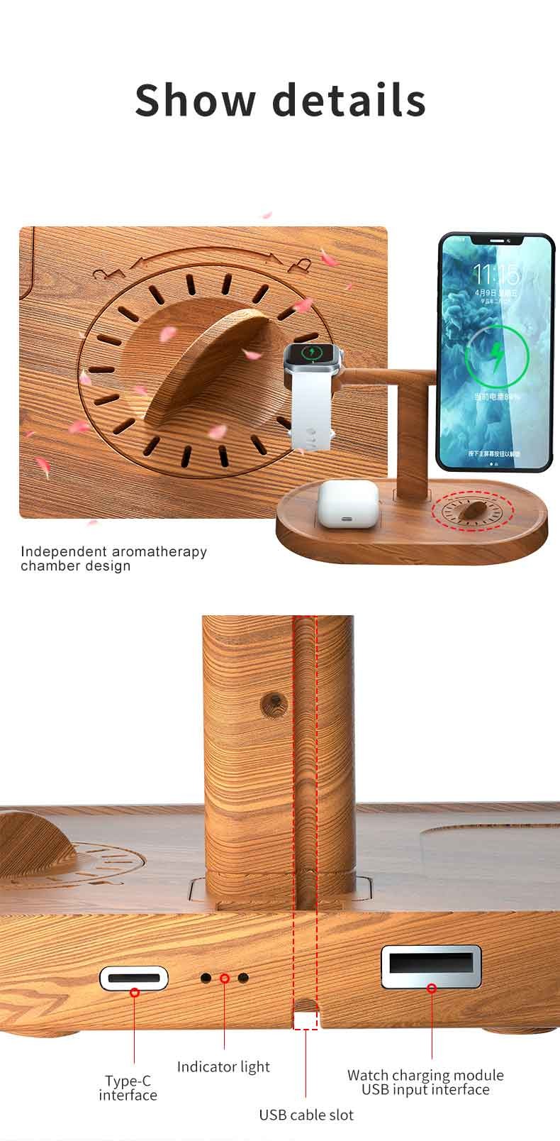 QI 15W Fast Wireless Charging Station