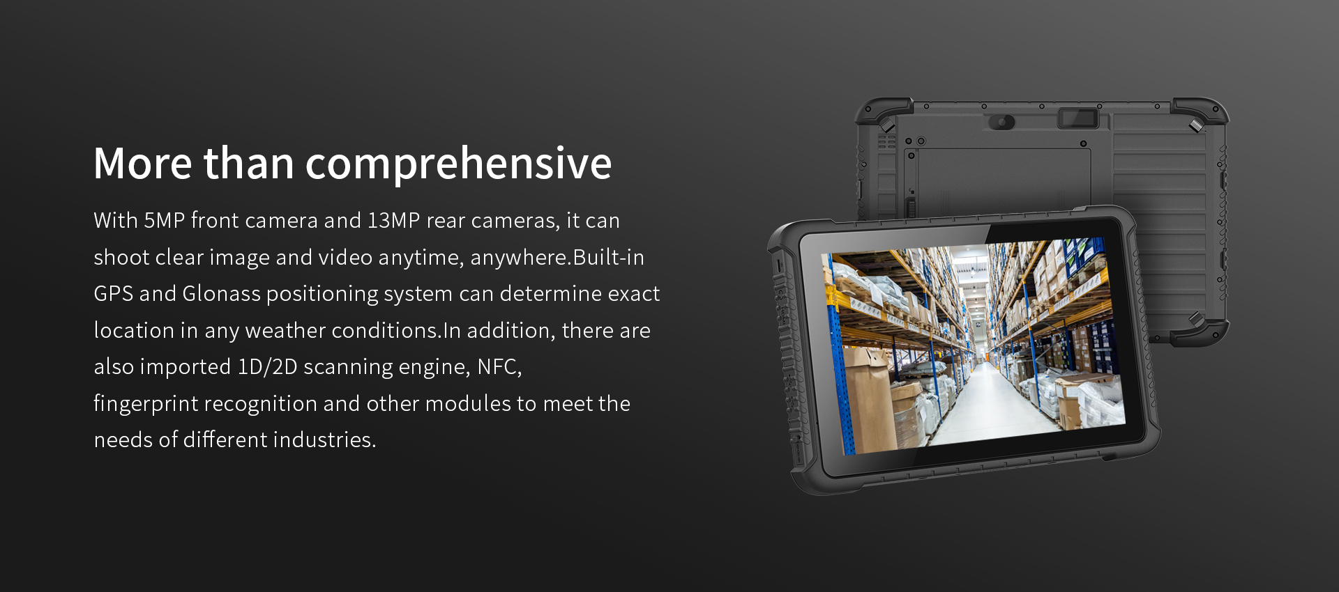 10" Industrial Android 10 Rugged Handheld Tablet PC with 4g Network and Optional Fingerprint