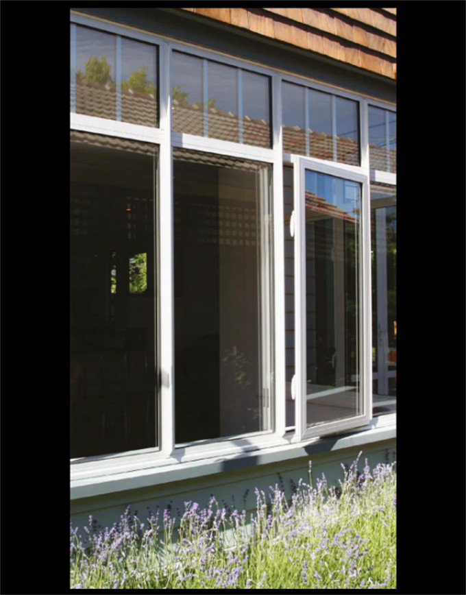 Stainless Steel Screen Netting Tempered Glass In Swing Casement Windows With 8-Way Seal