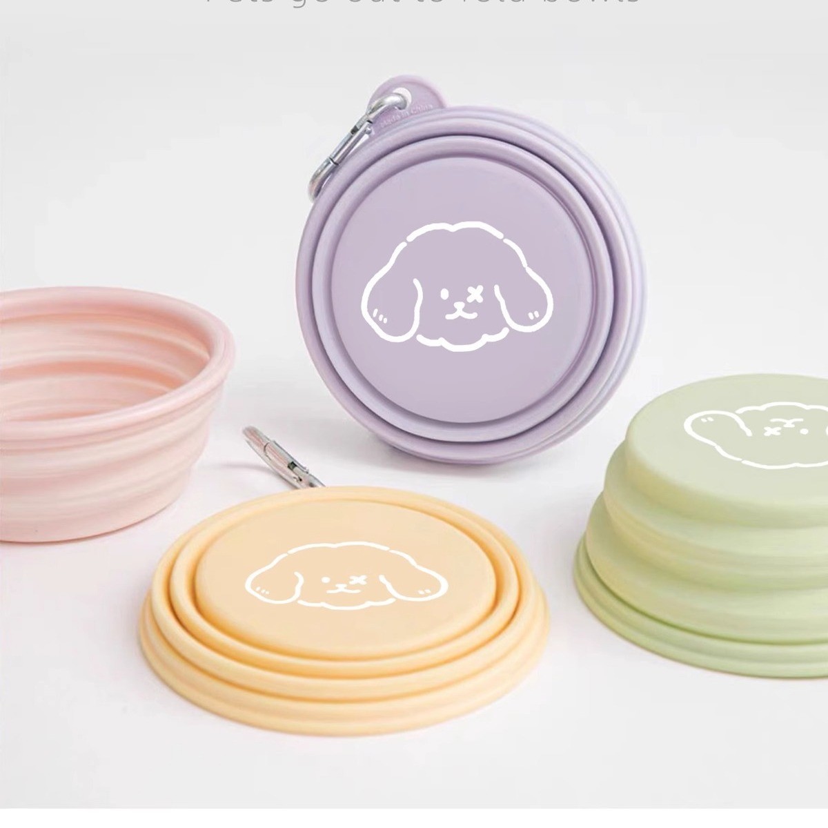 Silicone Collapsible Dog Bowls BPA Free Portable Foldable Travel Bowl For Pet Cat Food Water Feeding Dish For Camping