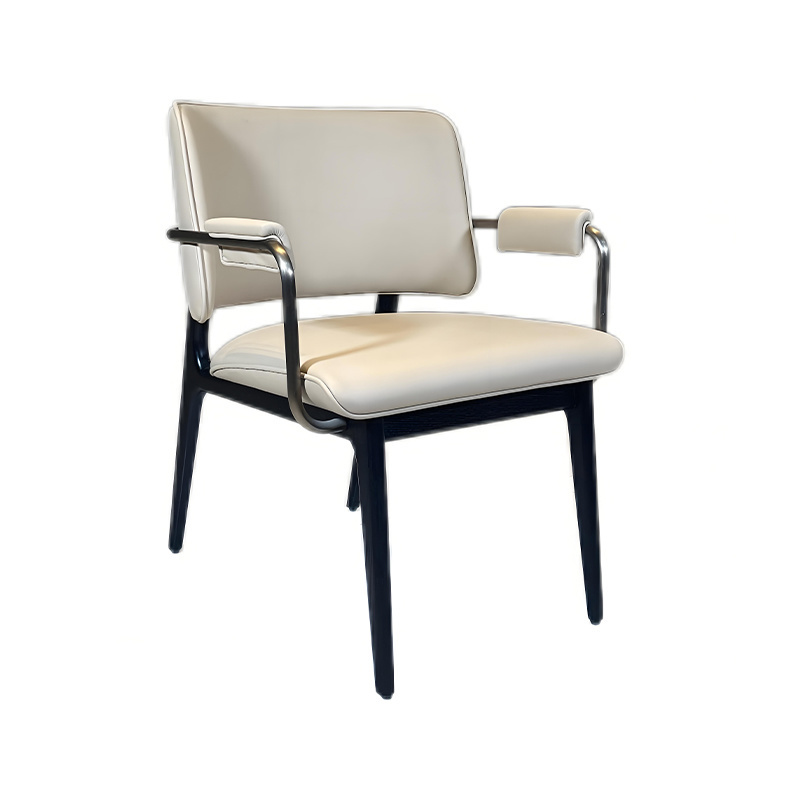 Wholesale Restaurant Luxury Simple Back Ash Wood Leather Chair Hotel Furniture Factory