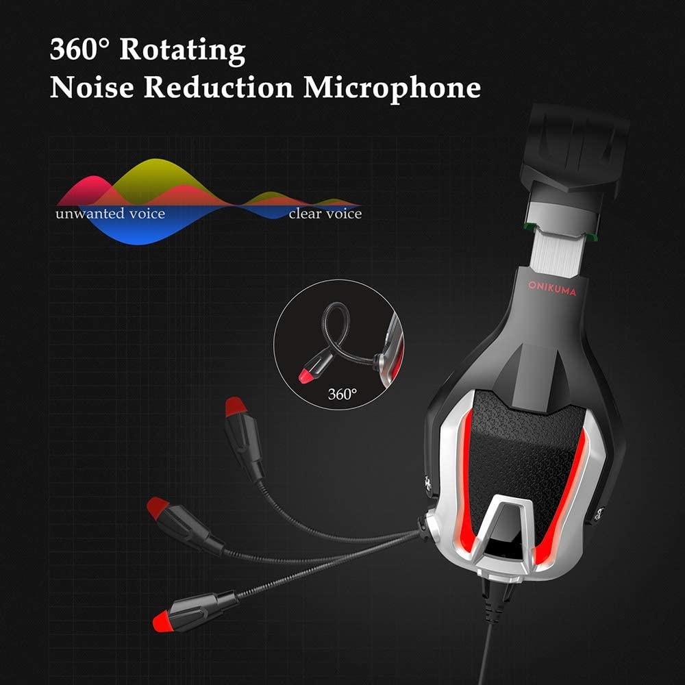 Stereo Surround 100mA DC5V ONIKUMA K12 3.5 Mm Gaming Headset