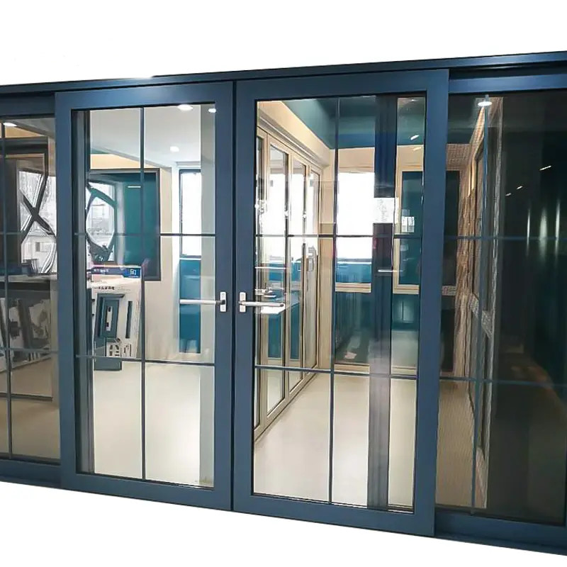 Customized Houses Outdoor Patio Balcony Aluminum Sliding Doors Modern Black Sale