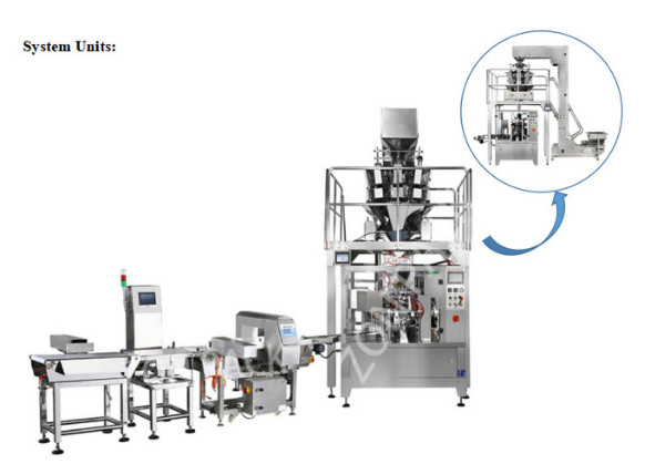 Automatic Nuts Cookie Premade Bag Packing Machine Multihead Weigher