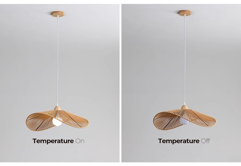 Nordic Wabi Sabi Led Pendant Lights For Living Room Home Decoration Rattan Bedroom Chandelier(WH-AP-587)
