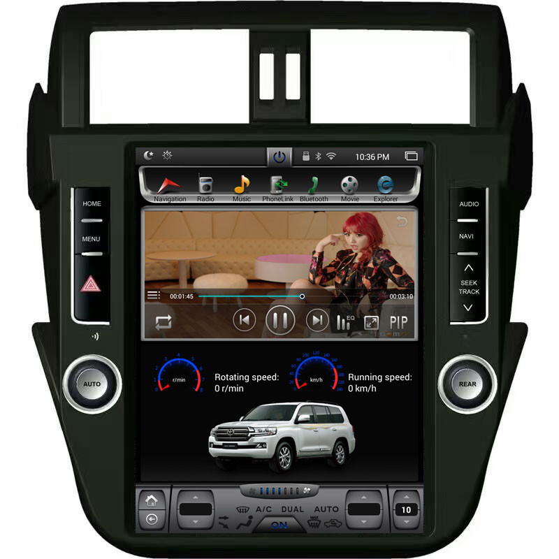 Ouchuangbo vertical screen car audio stereo radio for Toyota Prado 2014-2016 8 core android 6.0