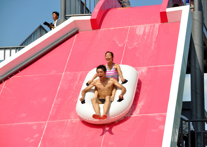 Swing Wave Pool Water Slide , Fiberglass Pool Slide Water Paly Equipment