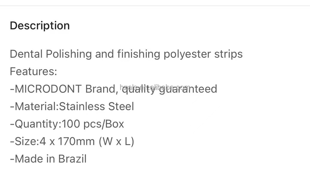 MICRODONT Dental IPR Diamond Strip Super Diamond Abrasive Polishing Strips for Certification