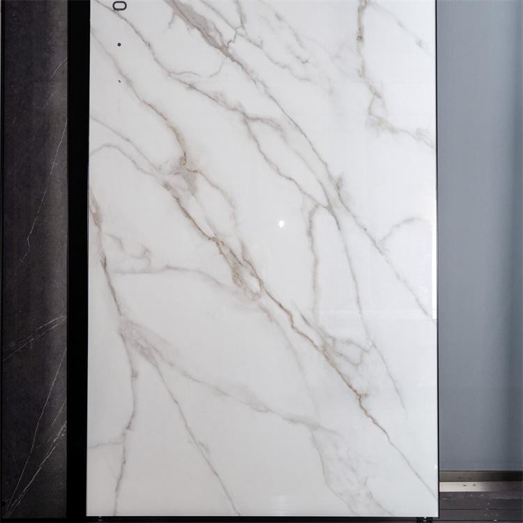 Glazed Polished Surface Sintered Stone Slab Porcelain Floor Tiles Acid Resistant