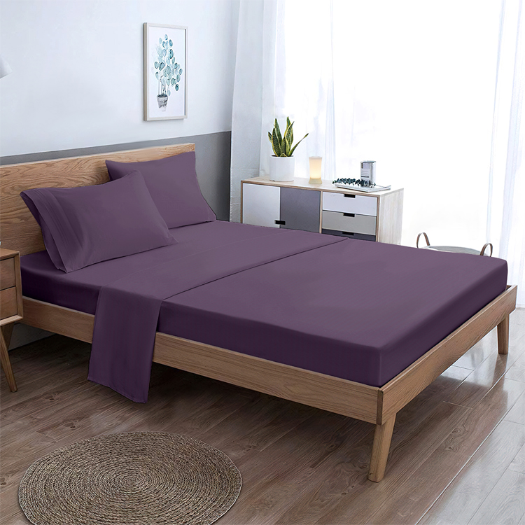 Polyester Filling Supple Bed Sheet Set for Twin Queen King Size Bedding Collections