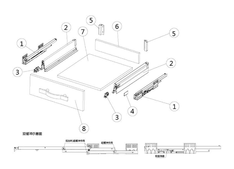 Keybar Metal Box Slides Machine For Office Furniture / Cabinets