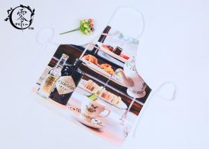 China Polyester Digital Printed Houseware Items Canvas Kitchen Apron With Pockets Grilling Baking on sale