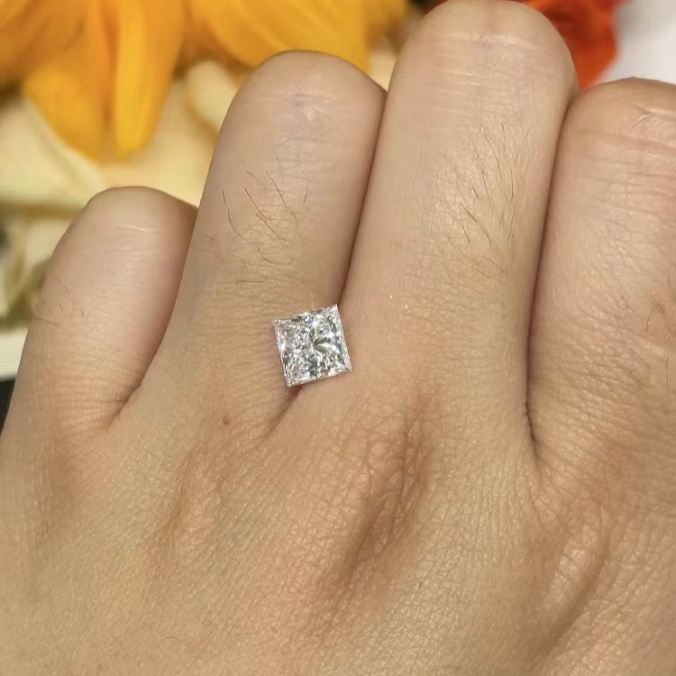 Certified Synthetic Diamonds Princess Cut Diamond 1-3CT Cvd white diamonds earing necklace