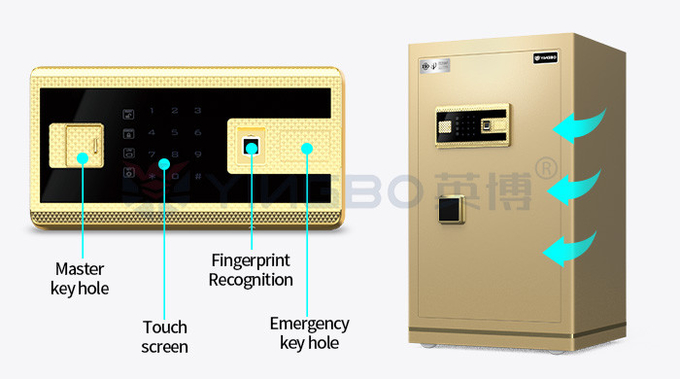 Biometric Fingerprint Lock Smart Safe Box For Office Security 46kg YB/N7-80