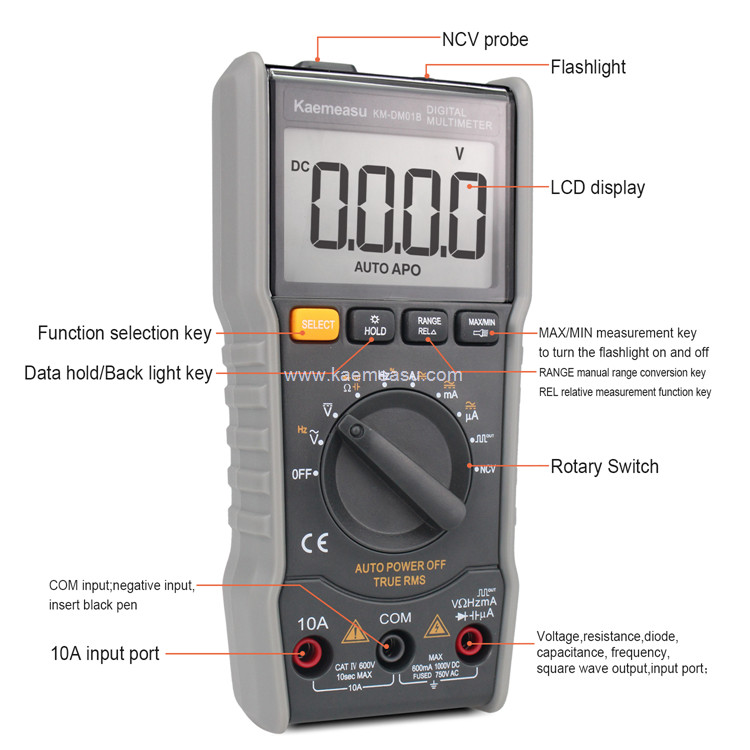 Kaemeasu 01B 6000 Counts Digital Multimeter Square Wave Output Multimetro