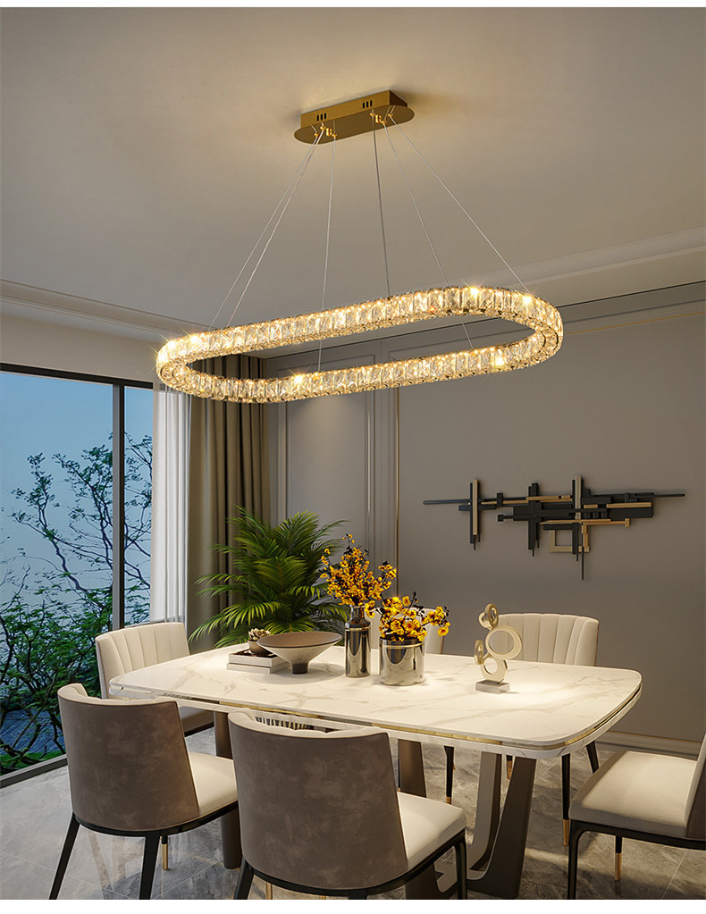Luxury Ring Ceiling Lamp Modern Bedroom Living Room Crystal Ceiling Lamp(WH-CA-100)