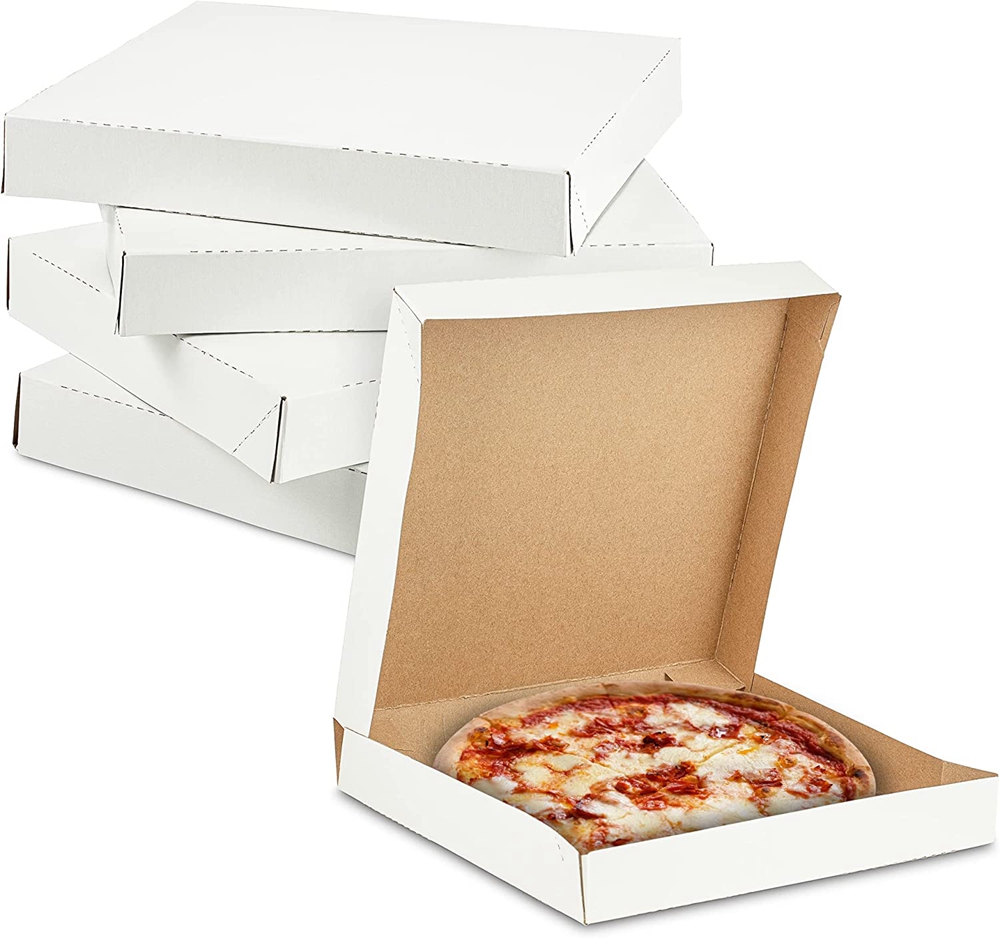 Custom Printed Corrugated Pizza Paper Box for Fast Foods and Takeaway Restaurants