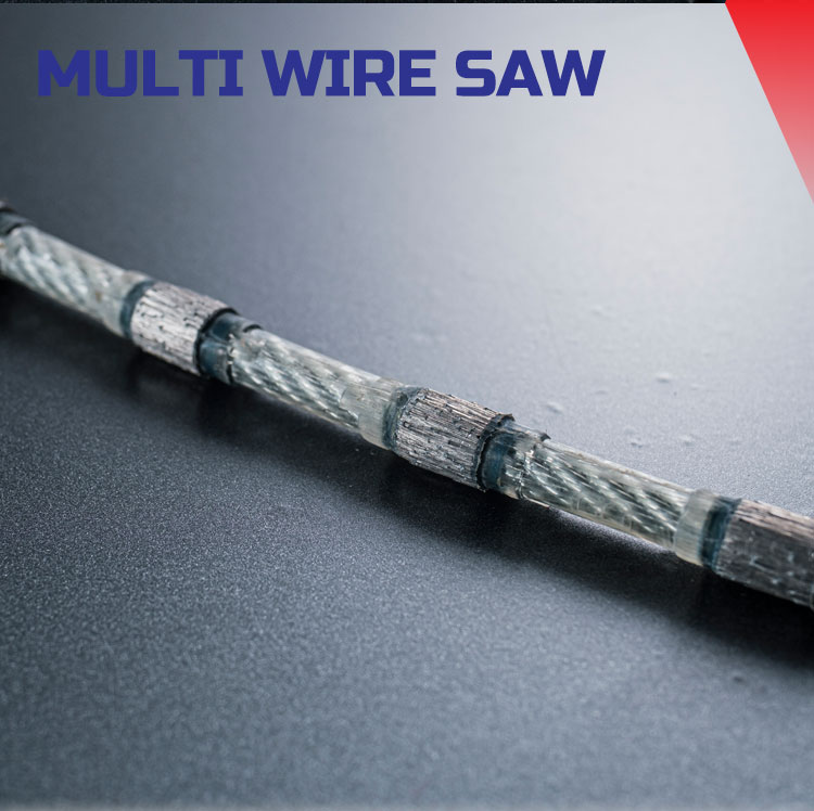 Plastic Connection Diamond Multi-Wire Saw for Granite Block Cutting Diameter D7.3/D6.3mm