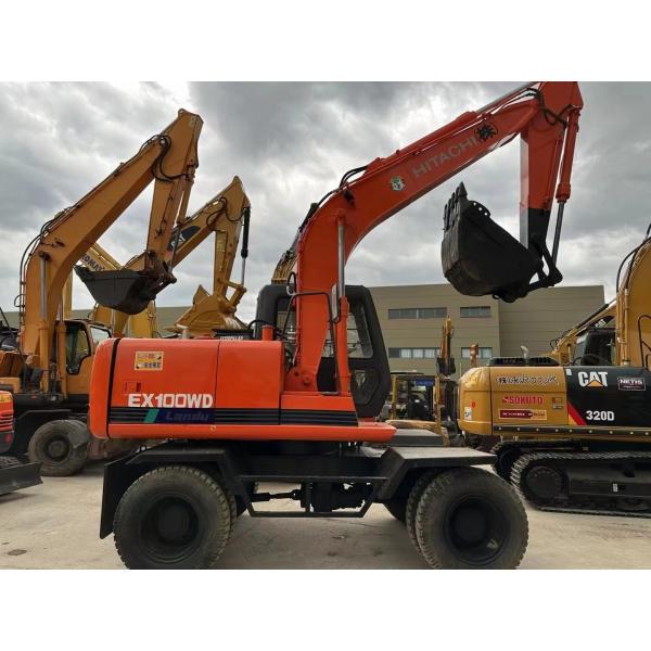 Used Hitachi EX100Wd Excavator Zero Tail Swing For Urban Construction