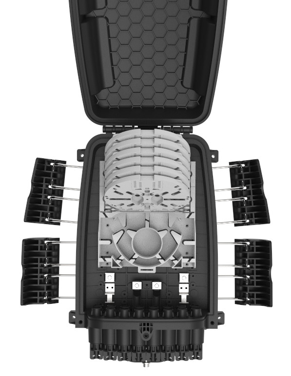 Pre-connectorized Optical Fiber Distribution Box GFS-16Q-3IP68 144F 378*255*116mm 16 household aerial/wall/pole -mounted