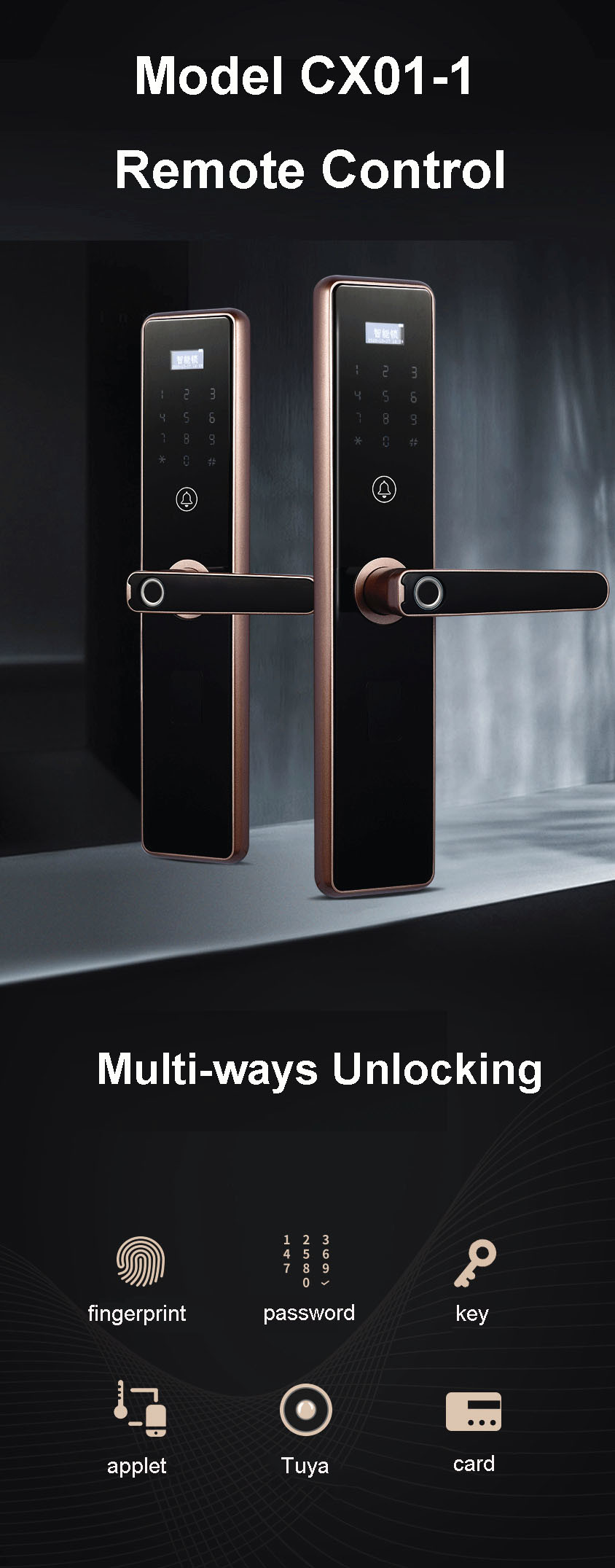 App Smart Fingerprint Door Lock Entry M1 Card Electronics Digital