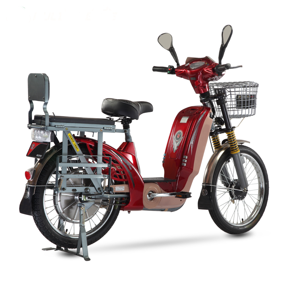 Large Capacity 48V 500W Electric Food Delivery Bike With Front And Rear Drum Brake