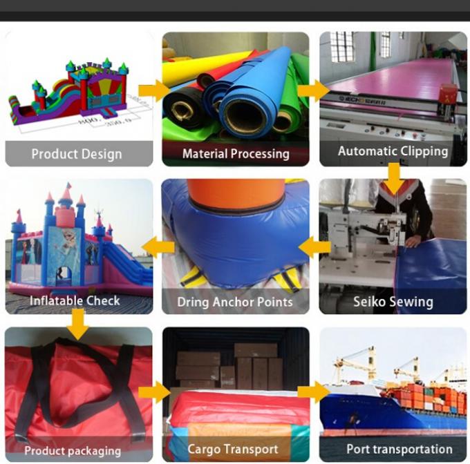 PVC Frozen Commercial Inflatable Slide Dry Inflatable Stairs Slide Toys For Kids
