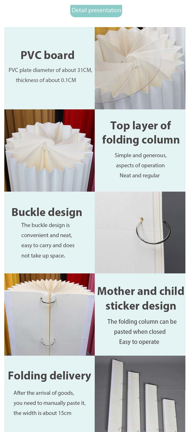Acrylic Cylindrical Foldable Dessert Table in Custom Shape for Paper Folding Occassion Wedding Birthday Party Decoration