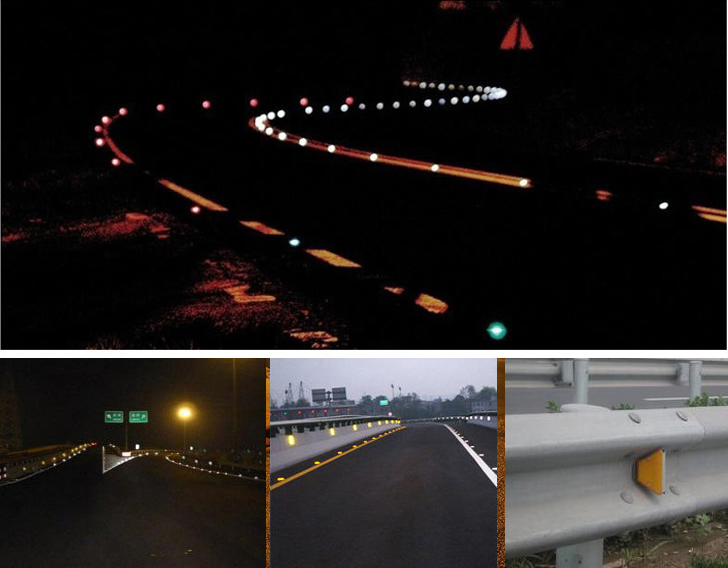 Durable Plastic Reflective Round Road Stud with Road Traffic Safety Warning Function