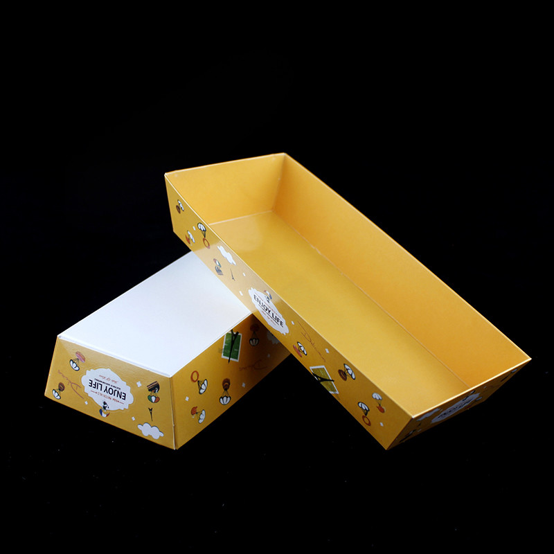 Takeaway Bakery Packaging Box Sandwich Paper Container With Plastic Lid