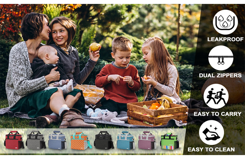 Water Resistant Thermal Cooler Lunch Bag For Travel