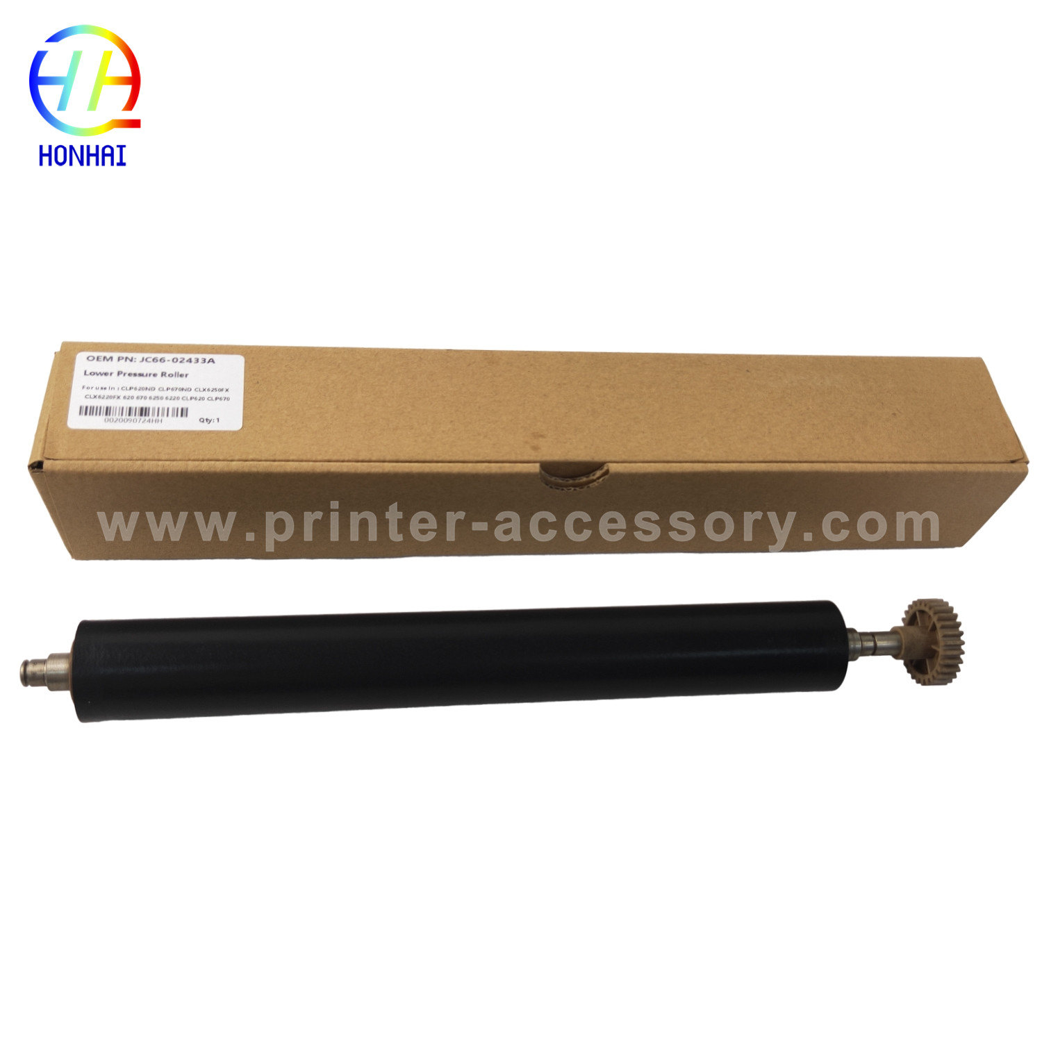 Lower pressure roller for Samsung CLP620ND CLP670ND CLX6250FX CLX6220FX 620 670 6250 6220 CLP620 CLP670 JC66-02433A Printer Fuser Pressure Roller