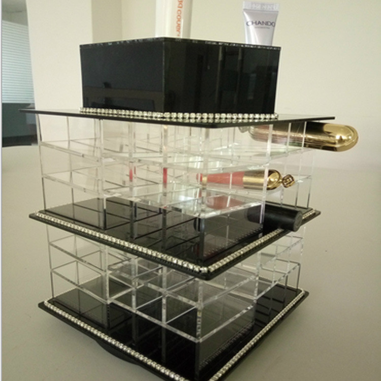 Acrylic Makeup Organizer for Cosmetics Compartment Plexiglass Cosmetics Display Case