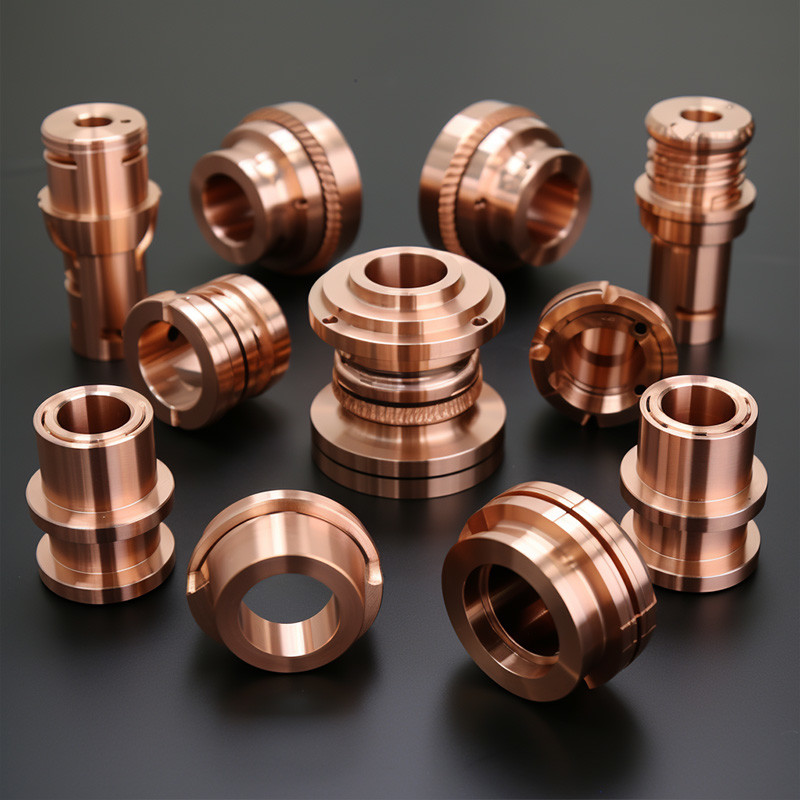 CNC Turned Copper Metal Spare Parts CNC Turning Machining Metal Lathe Parts Service
