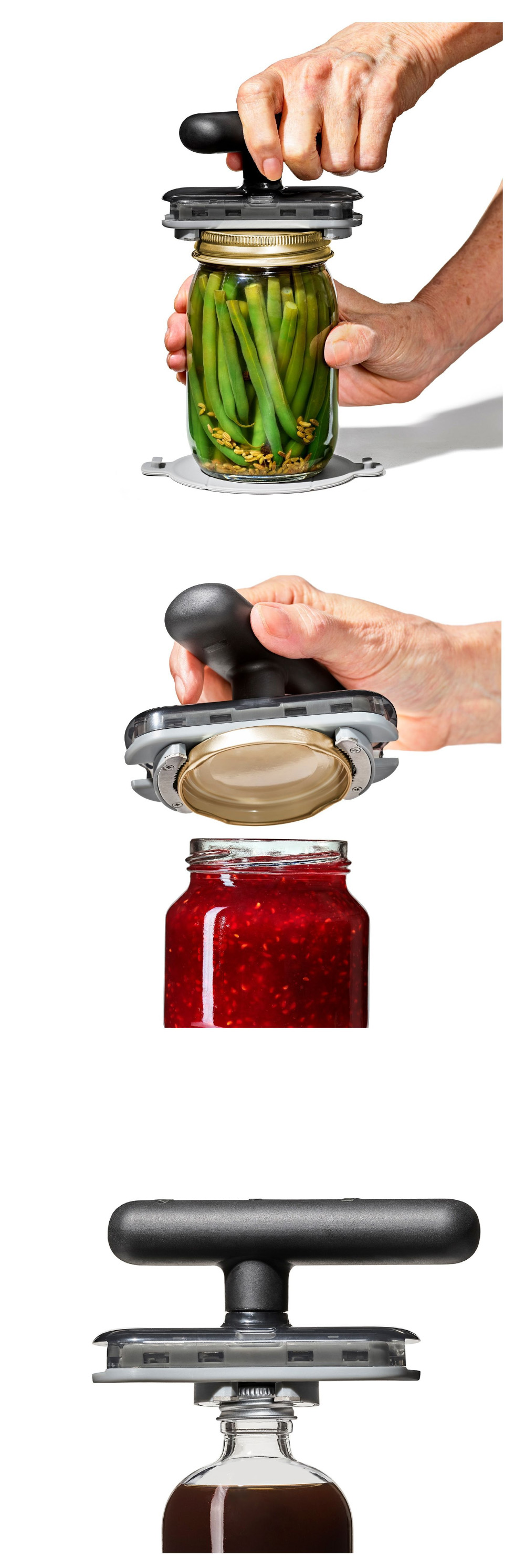 Stainless Steel Kitchen Tool Accessory-12.7*5*7.1CM Can Opener for Wine Bottle and Jar