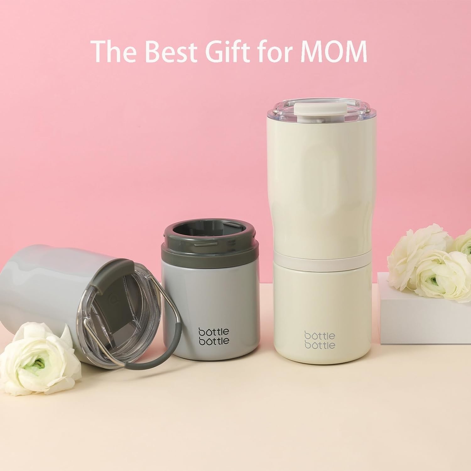 Microwave And Dishwasher Safe 2 In 1 Stainless Steel Double Wall Tumbler 13.5 Ounces