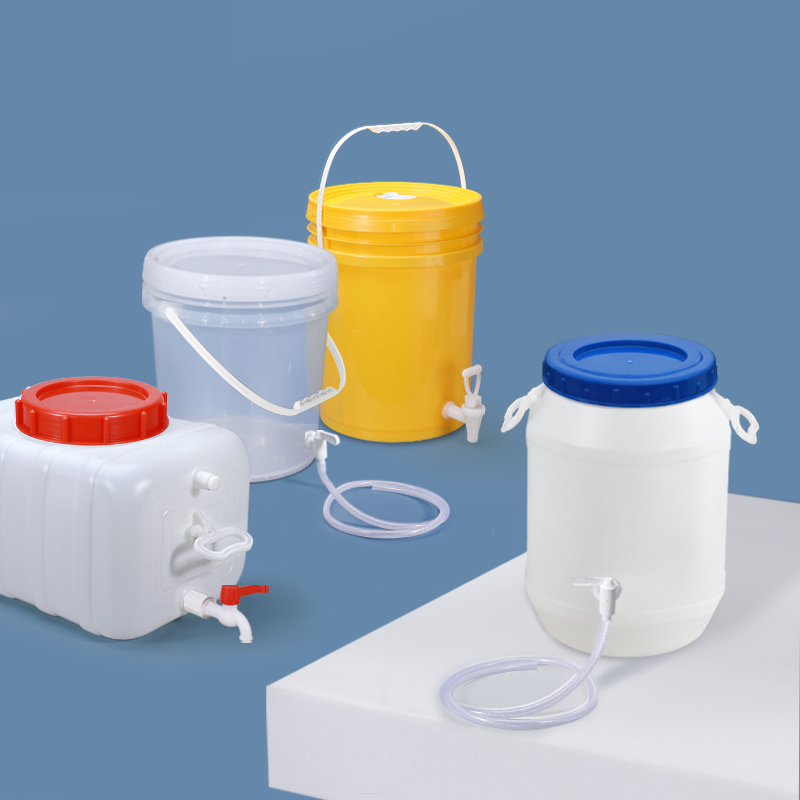 Food Grade Drink Dispenser 5 Gallon Plastic Bucket With Handle And Lids Customrized Logo