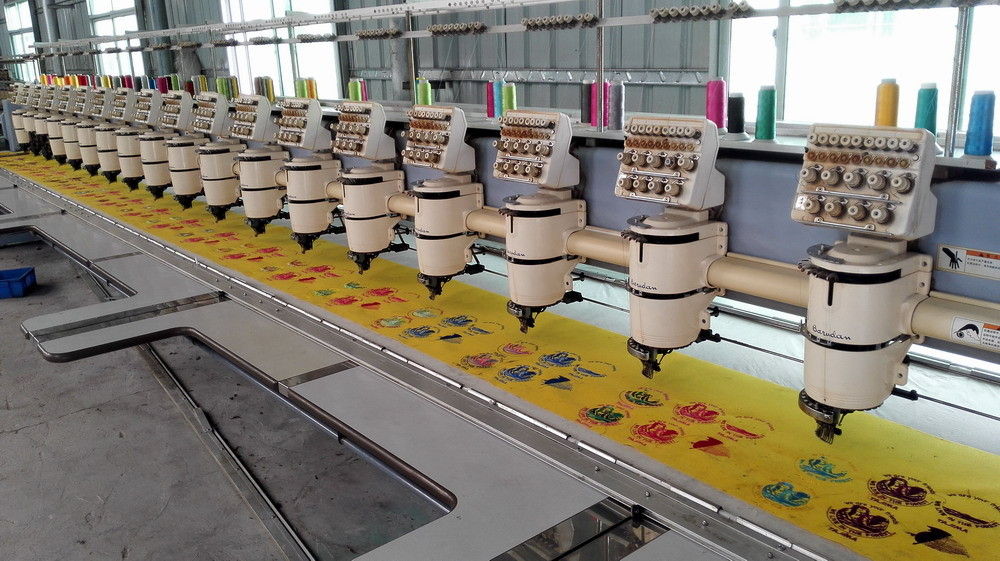 Digital High Precision Used Barudan Embroidery Machine , 1000rpm Work Speed