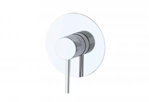 Buy cheap Single lever in wall concealed bath shower mixer annular knurl handle bathroom chrome brass tap faucet OEM product
