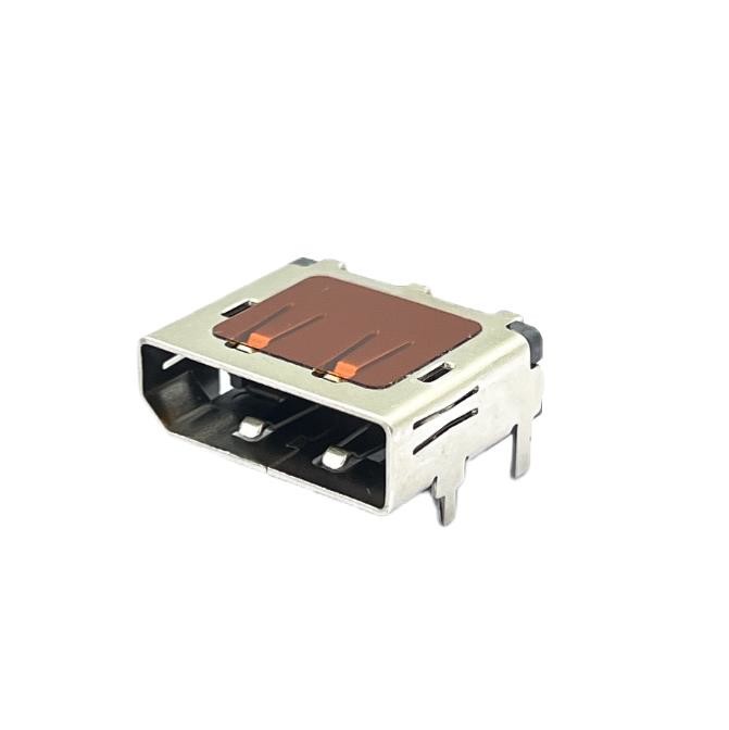90 Degree SMT DisplayPort DP Solder USB Connector With PI Tape 20Pin