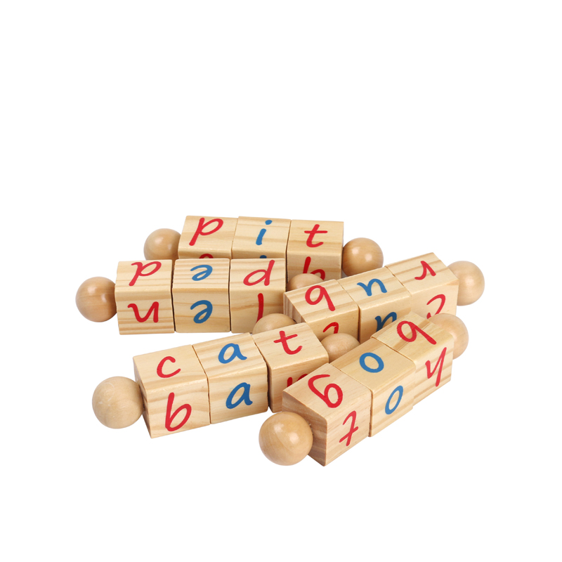 Montessori Phonetic Reading Blocks Educational Toys for 3 4 5 6 Year Old children