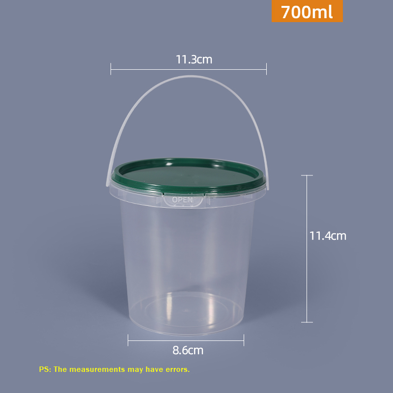 Customrized Logo 350ml 500ml 700ml Disposable PP Plastic Round Food Bowl with Lid
