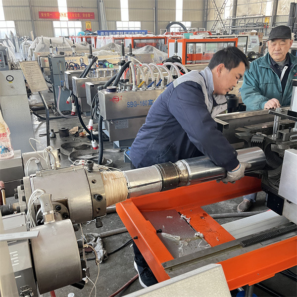 HDPE Double Wall Corrugated Pipe Making Machine / Air Conduit Pipe Production Line