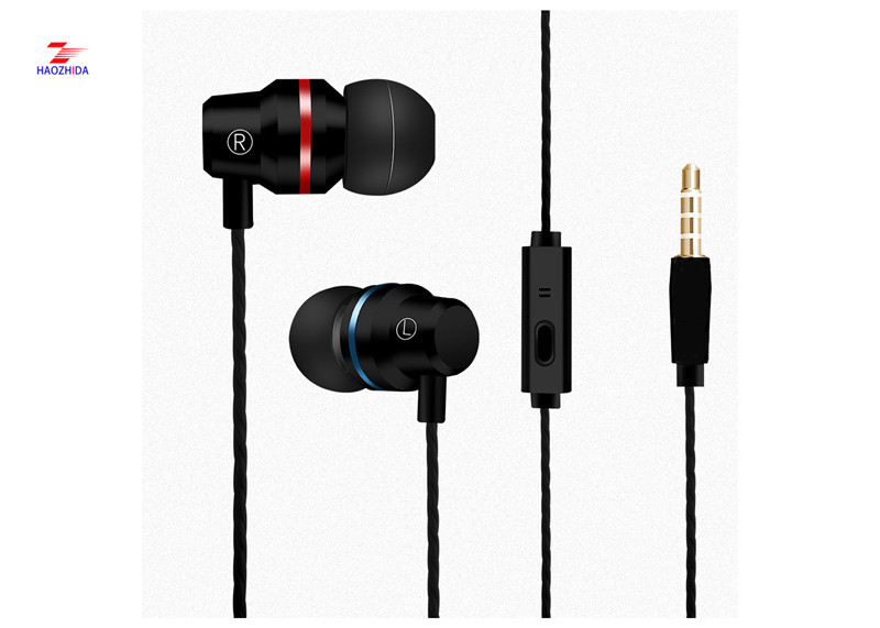 HZD1811E small ear buds with mircophone volume control answer calling and ring off earphone with 6 u Speaker Φ10mm