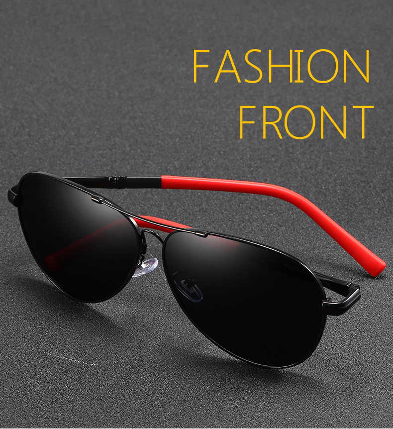 Memory Metal Frame Polarized Sunglasses Fashion Spring Leg Stylish
