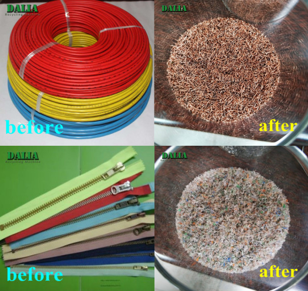 High Performance Copper Cable Granulator Machine 0.3mm - 40mm Cable Diameter
