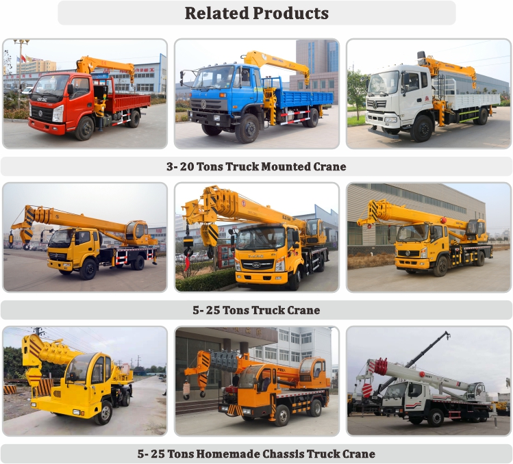 5 Ton Truck Crane With Basket Weight KG 2260 Kg Hydraulic Lifting Machinery