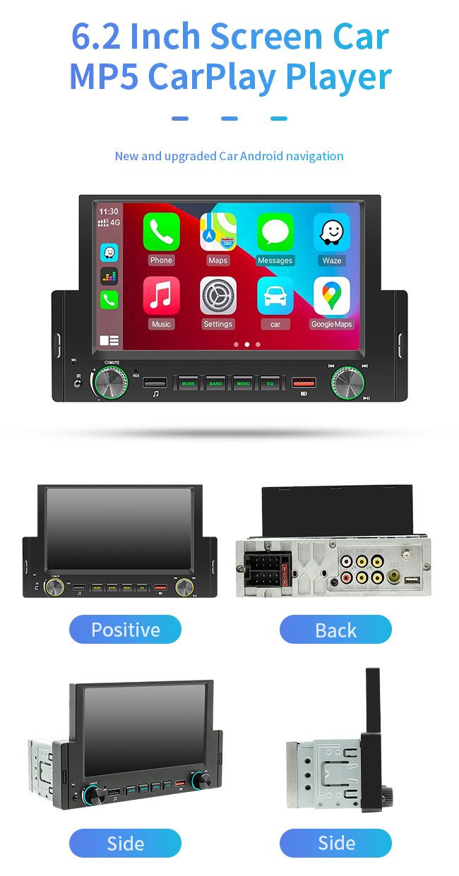 6.2 Inch Car MP5 Music Player Bluetooth Android Car Seat Tablet Mount