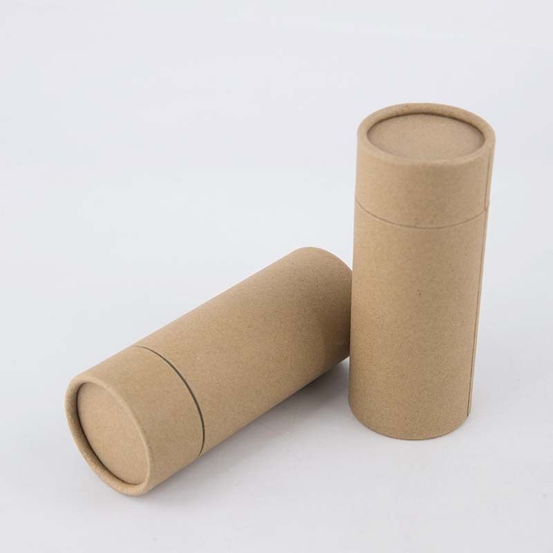 Recyclable Handmade Cylindrical Shape Food Grade Kraft Paper Round Tube Box for Tea/ Coffee/ Flower Gift Packaging